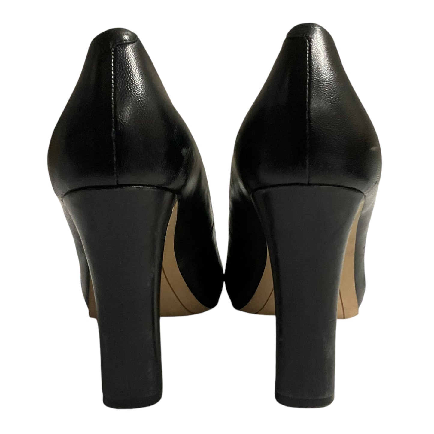 Shoes Designer By Karl Lagerfeld In Black & Gold, Size:6.5