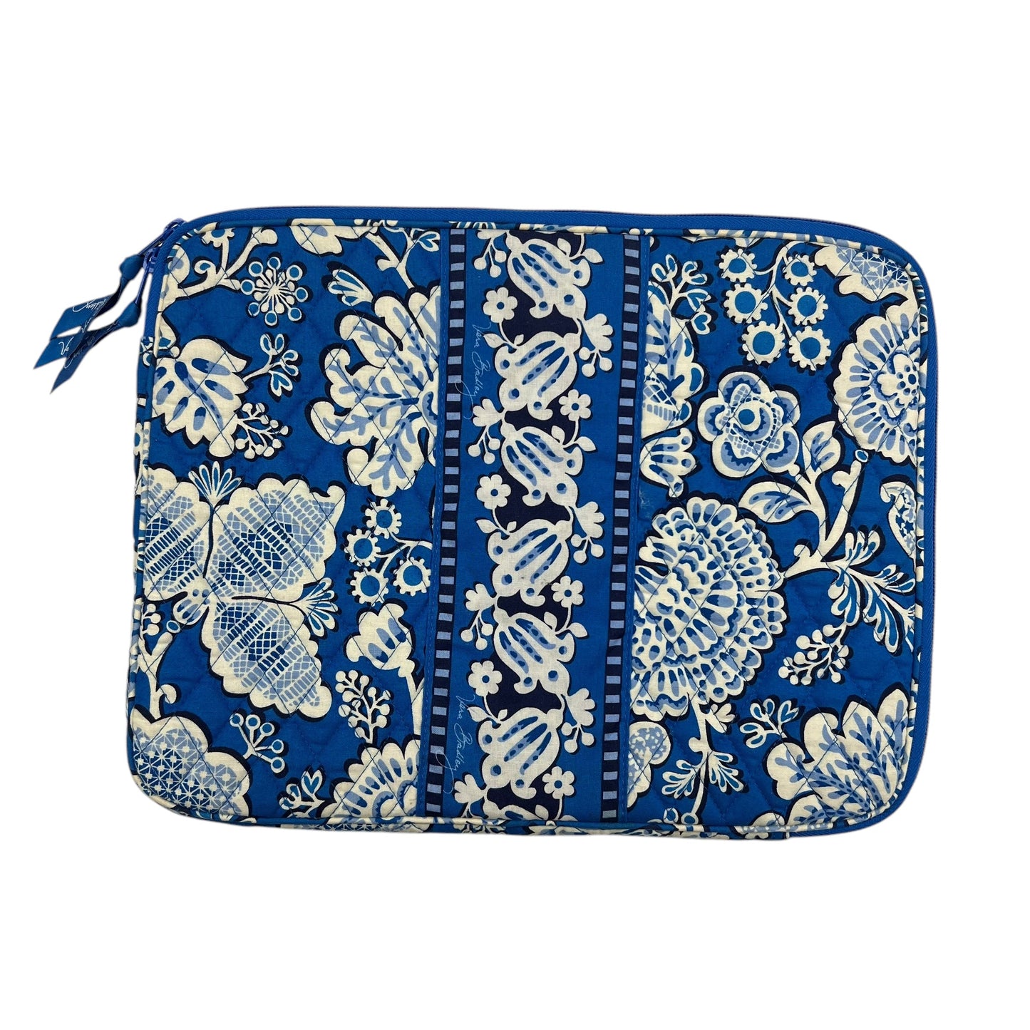 Laptop Sleeve By Vera Bradley In Blue & White, Size:Large