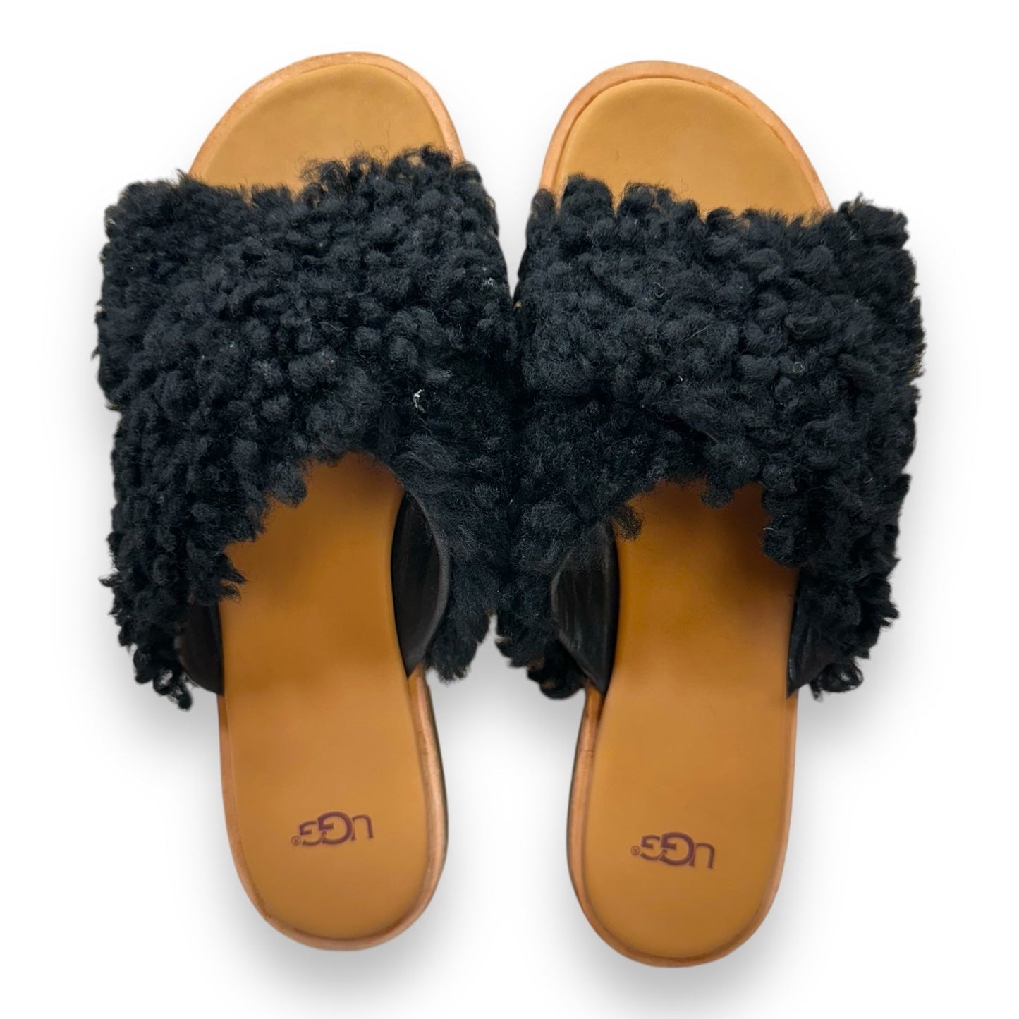 Sandals Flats By Ugg In Black, Size: 9.5