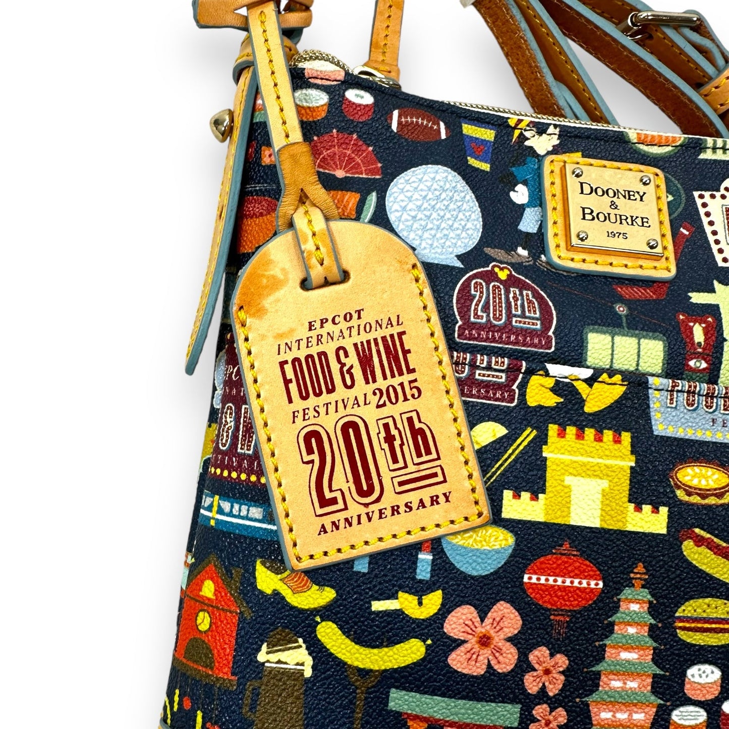 Disney Dooney & Bourke 2015 EPCOT Food & Wine Festival Crossbody Designer, Size: Medium