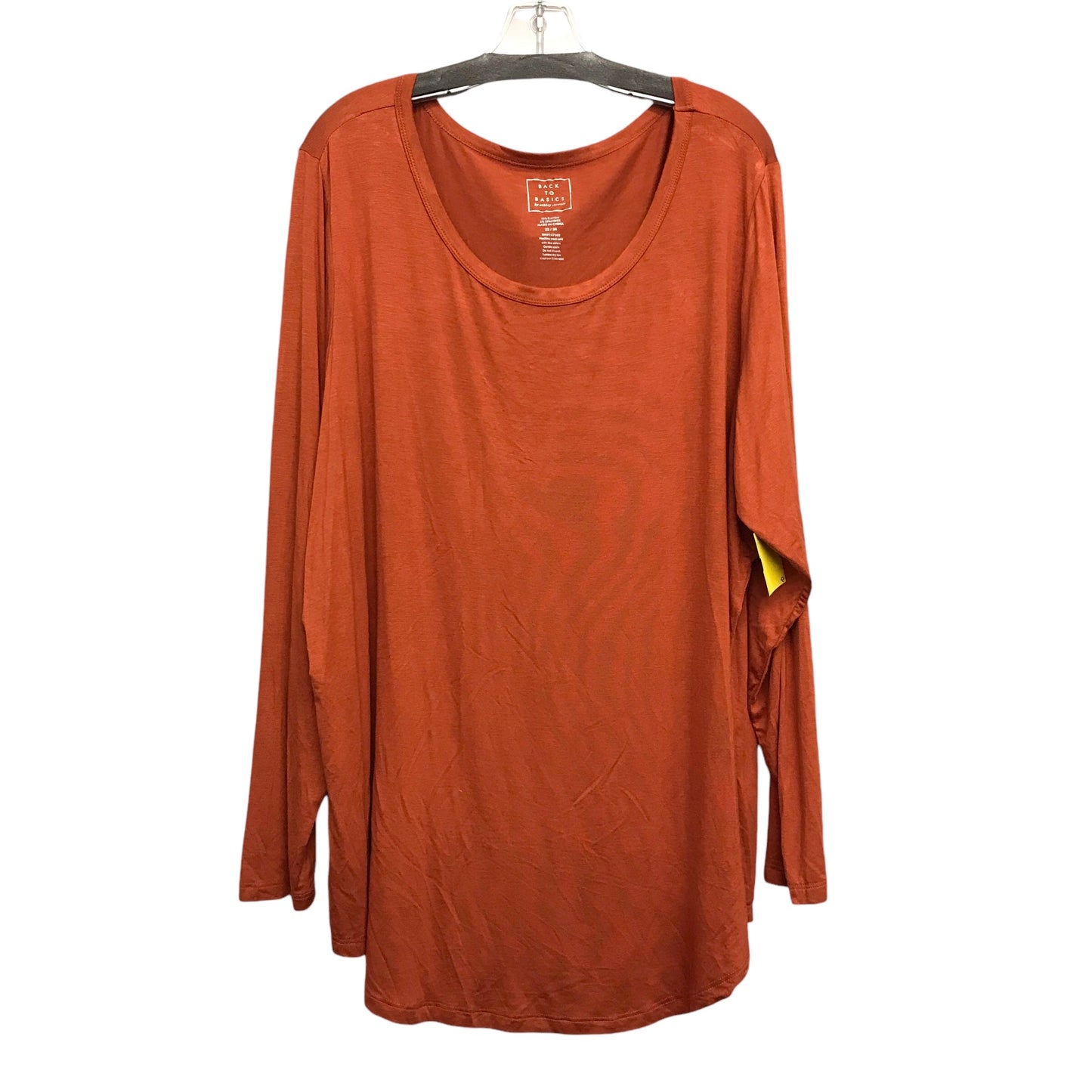 Top Ls By Ashley Stewart In Orange, Size:3X