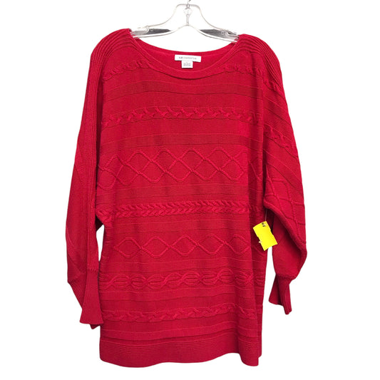 Sweater By Liz Claiborne In Red, Size:L