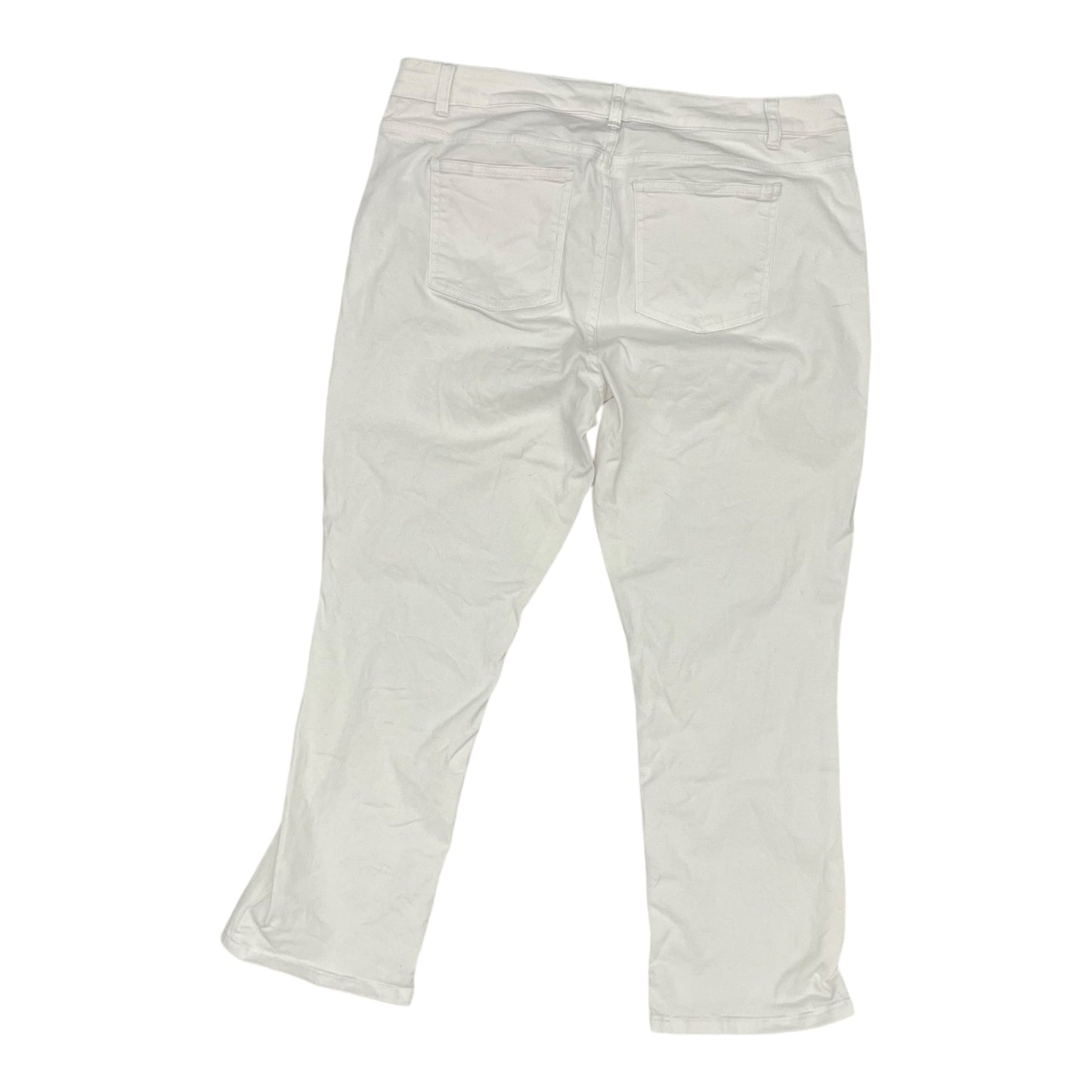 WHITE PANTS CROPPED by CHAPS Size:14