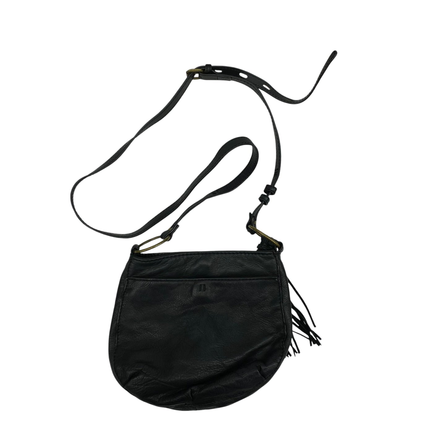 Crossbody Leather By Lucky Brand In Black, Size:Medium