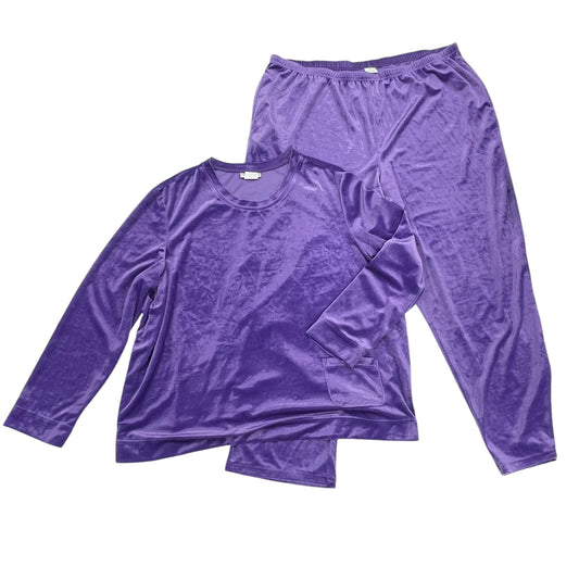 Lounge Set Pants By Cw In Purple, Size:3X