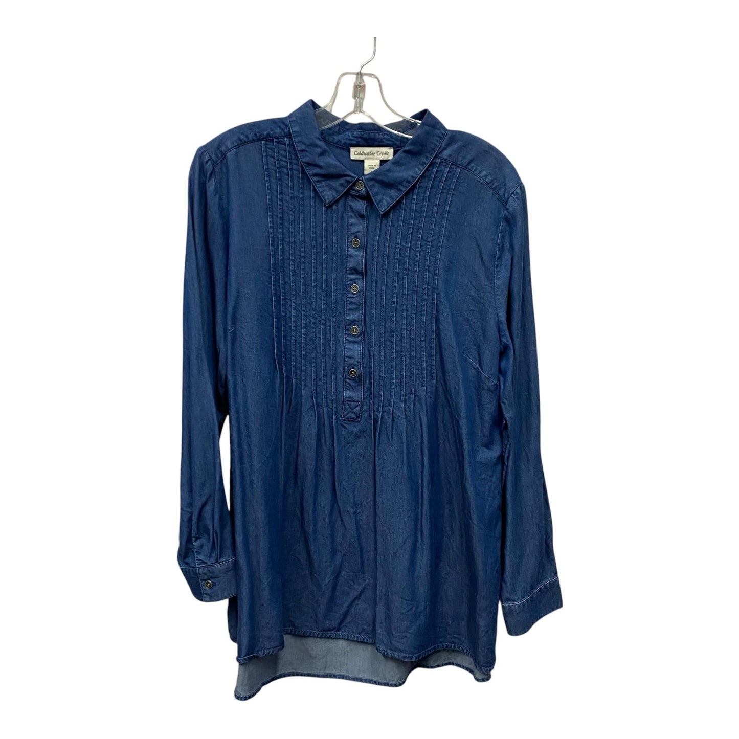 Top Ls By Coldwater Creek In Blue, Size:L