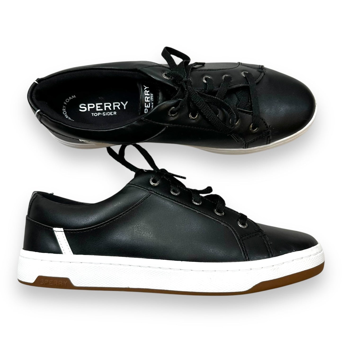 Shoes Sneakers By Sperry In Black, Size: 9