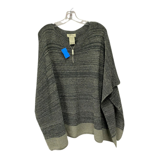 Poncho By Charlie Paige In Gold & Grey, Size:Osfm