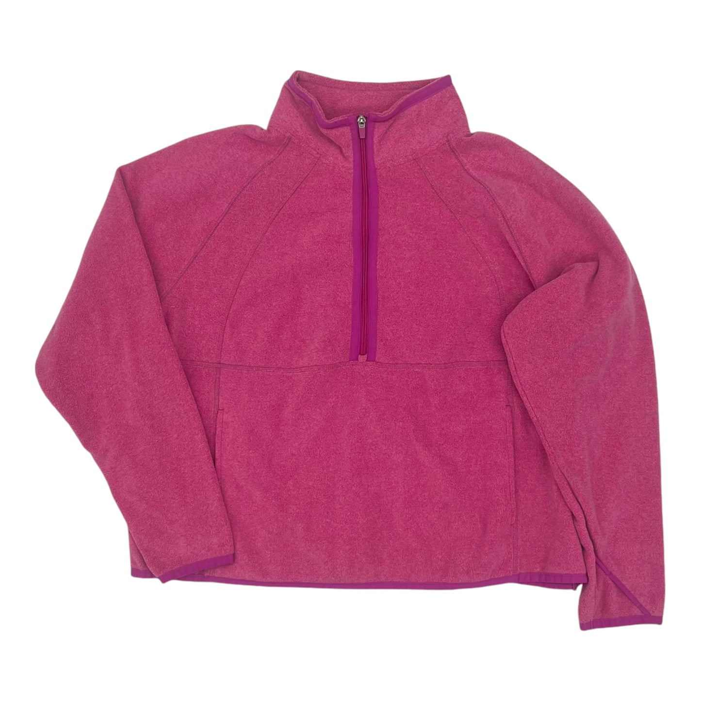 Sweatshirt Collar By Tek Gear In Pink, Size:1X