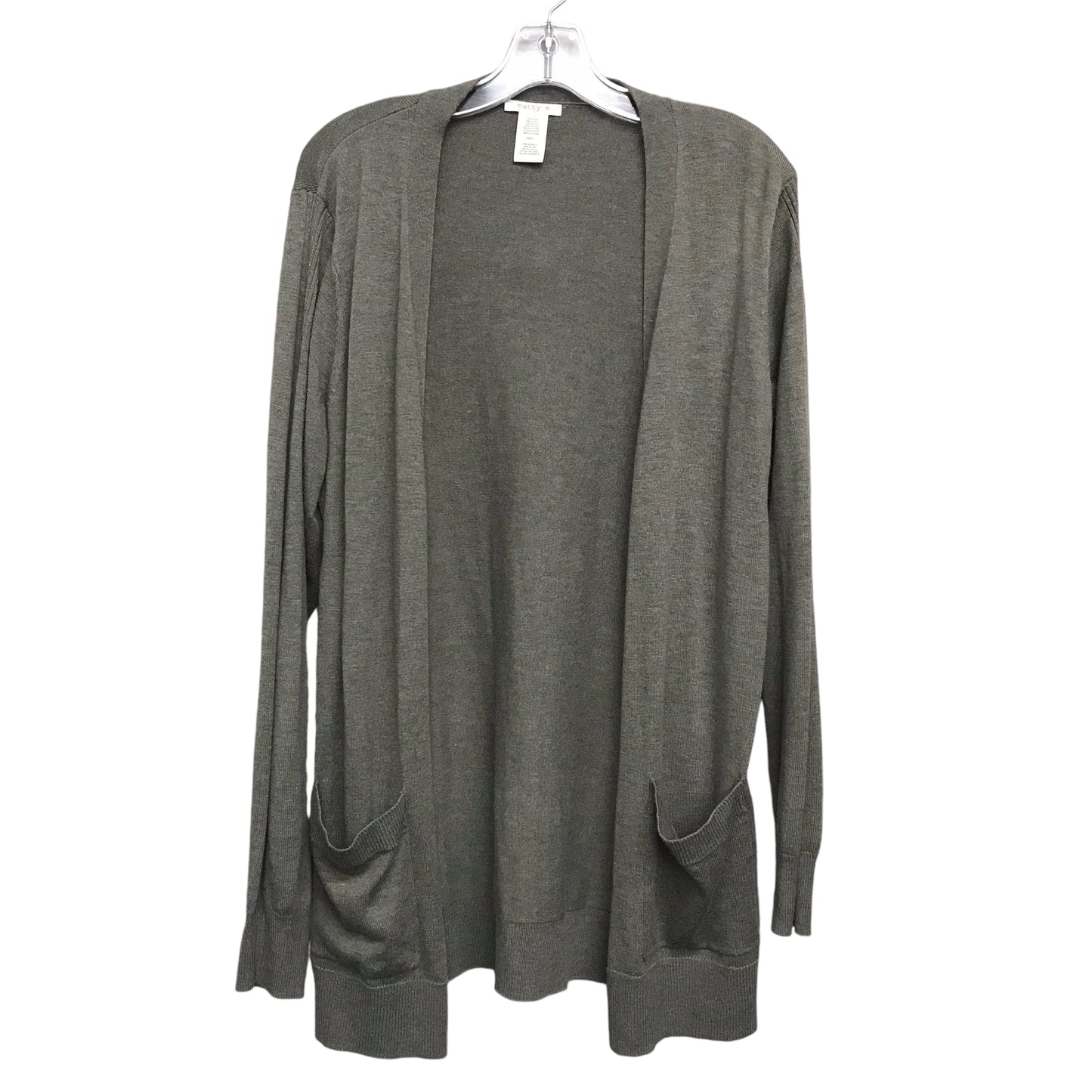 Sweater Cardigan By Matty M In Green, Size:L