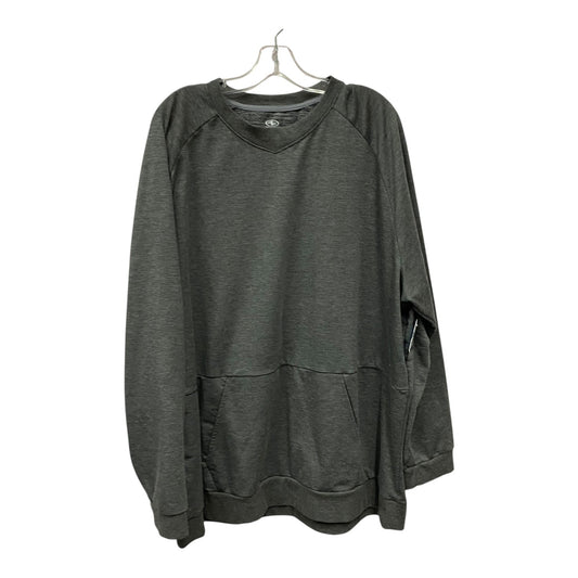 Athletic Top Ls Crewneck By Athletic Works In Grey, Size:3X