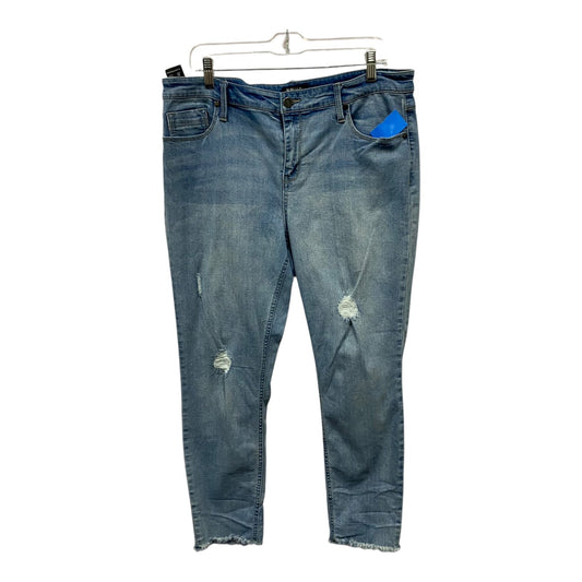 Jeans Cropped By Buffalo David Bitton In Blue Denim, Size:14