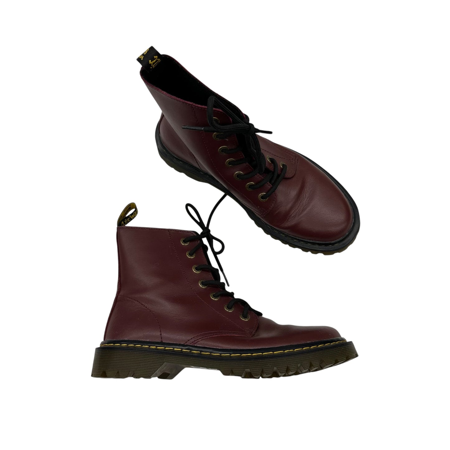 Boots Combat By Dr Martens In Red, Size:9