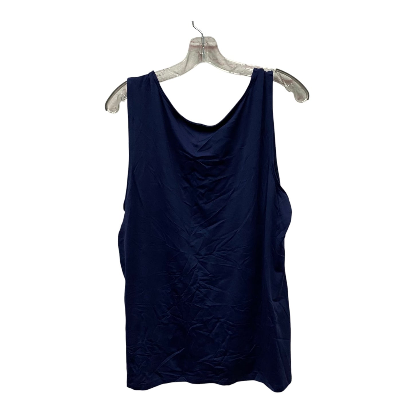 Top Sleeveless Basic By Charter Club In Navy, Size:2X