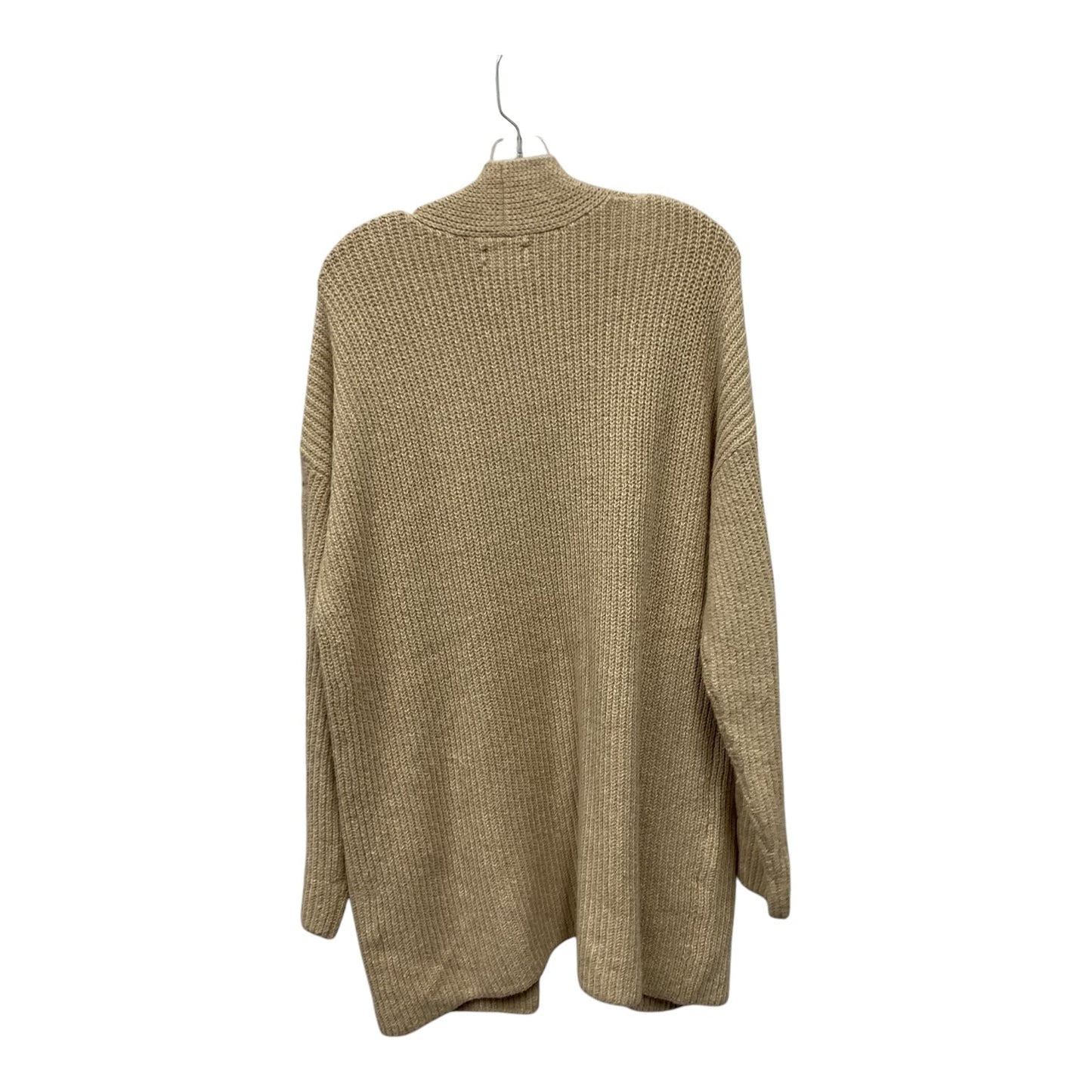 Sweater Cardigan By Lucky Brand In Tan, Size:L