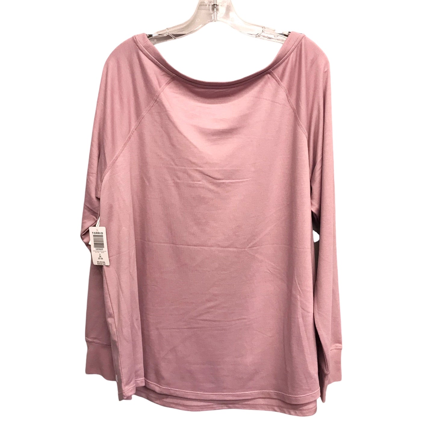 Athletic Top Ls Crewneck By Torrid In Pink, Size:3X