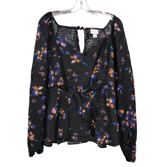 Top Ls By Ava & Viv In Floral Print, Size:2X