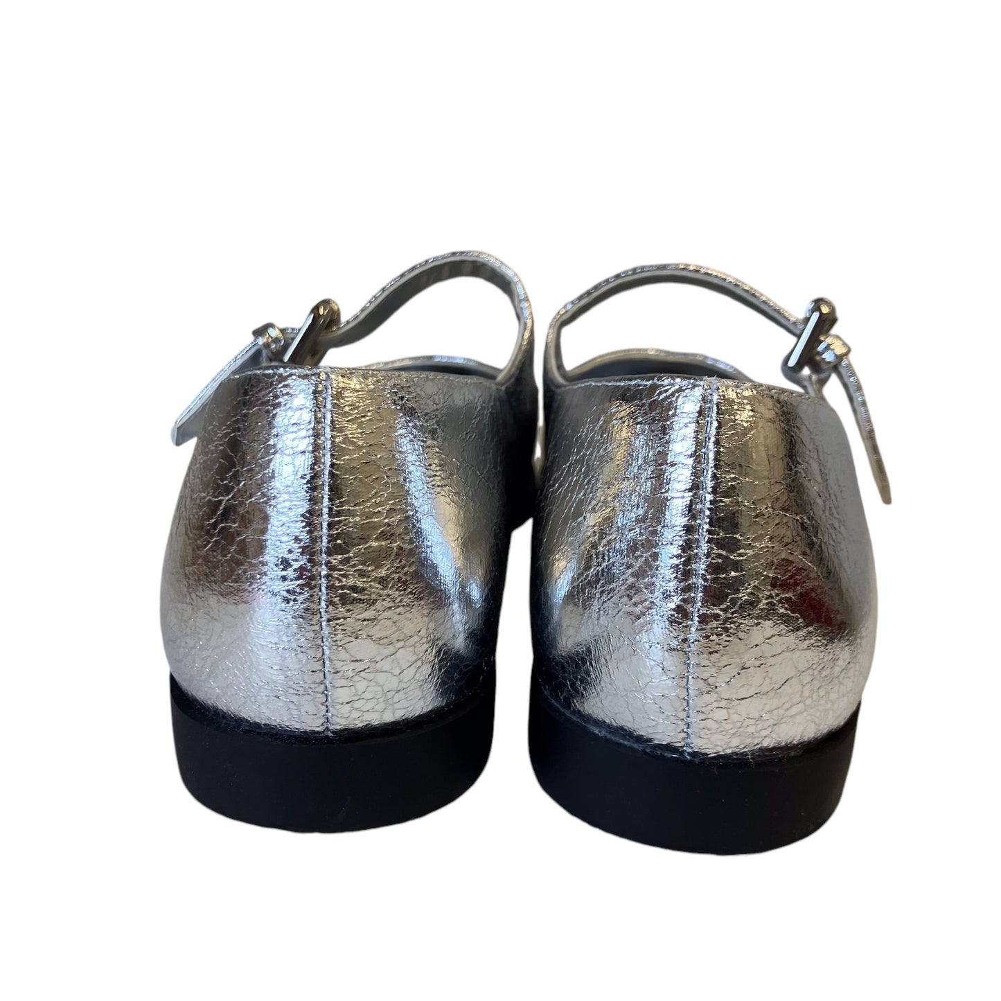 Shoes Flats By Steve Madden In Silver, Size:8.5