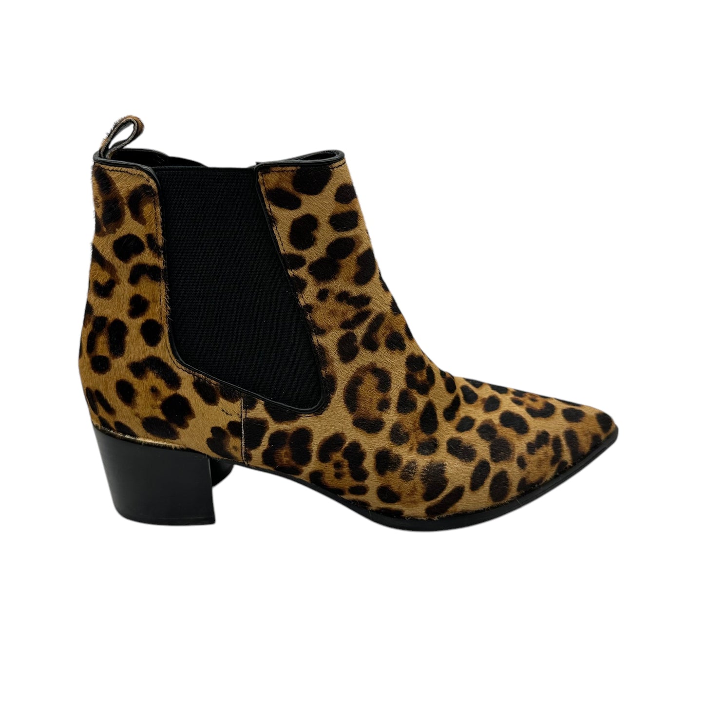 Boots Ankle Heels By Nine West In Animal Print, Size:9.5