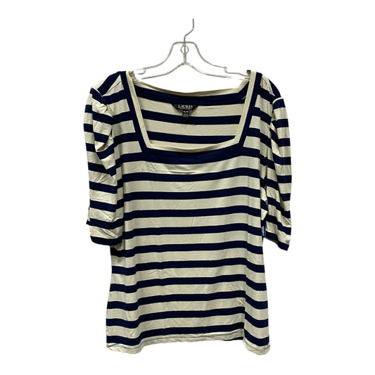 Top Ss By Lauren By Ralph Lauren In Blue & White, Size:Xl