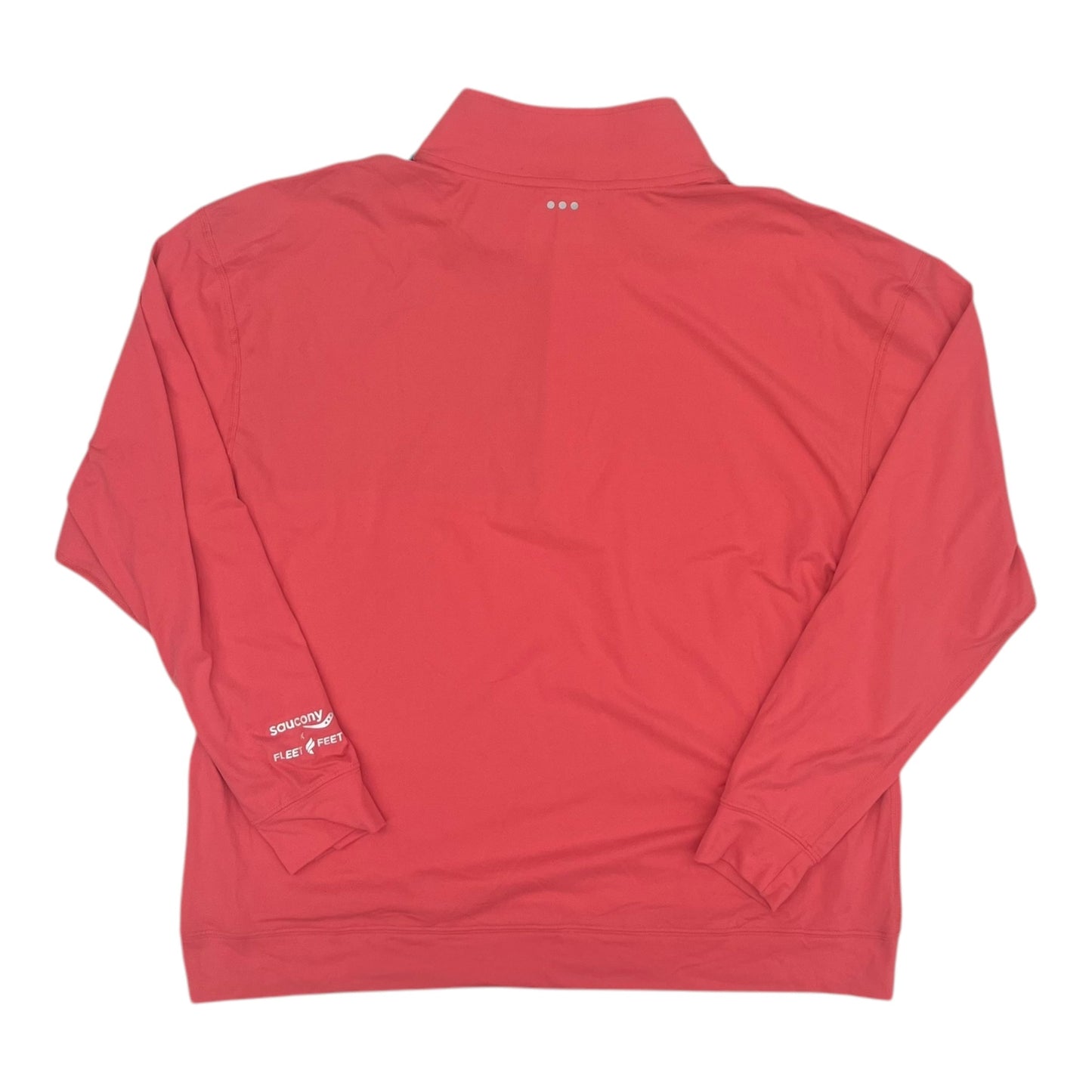 Athletic Top Ls Collar By Saucony In Blue & Pink, Size:Xl