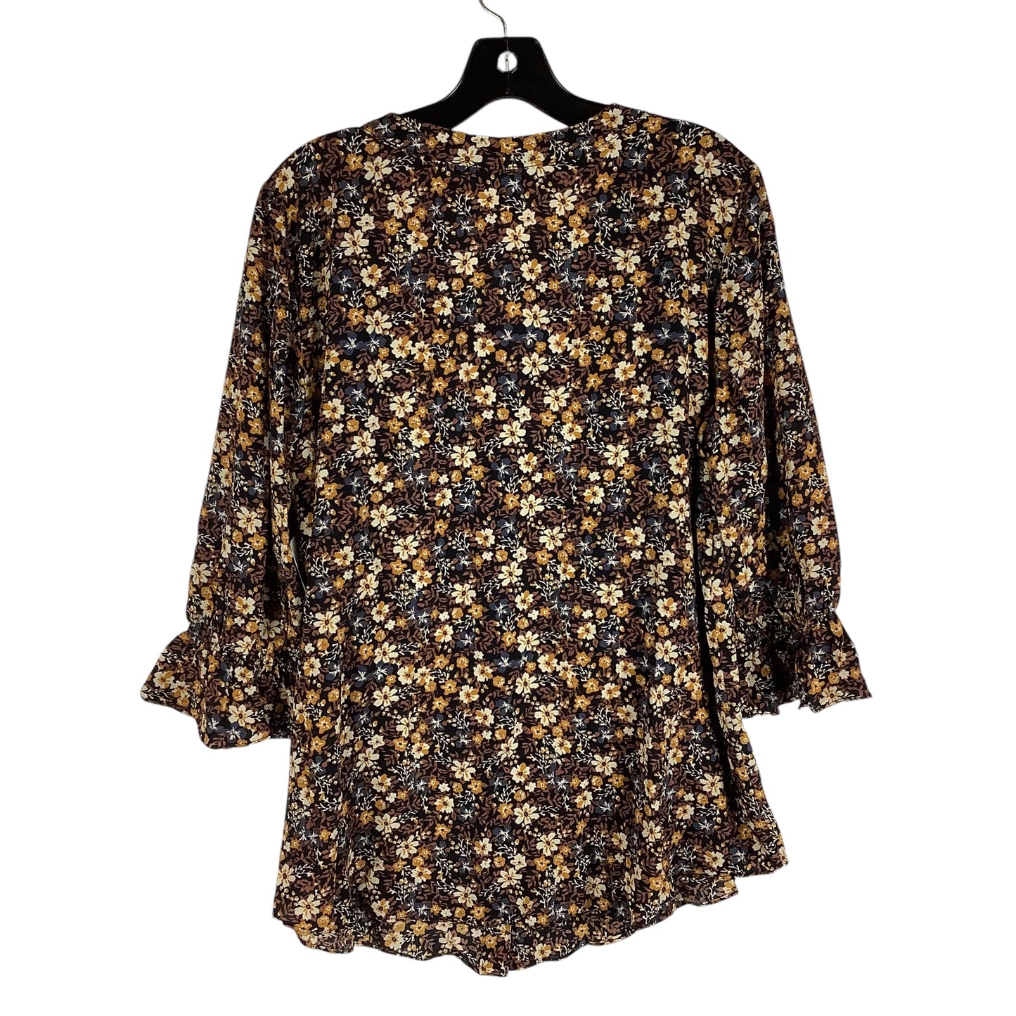 Top Long Sleeve By Cato In Floral Print, Size: Xl