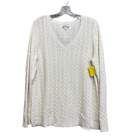 Sweater By Croft And Barrow In Ivory, Size:M