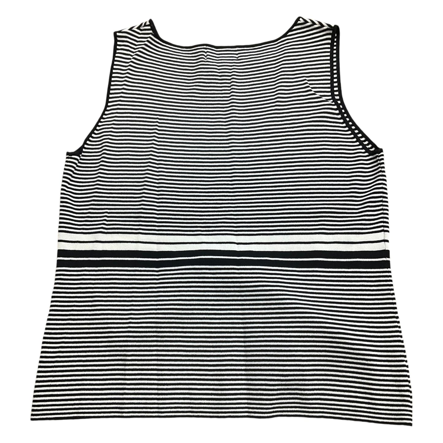 Top Sleeveless By Chicos In Striped Pattern, Size: L