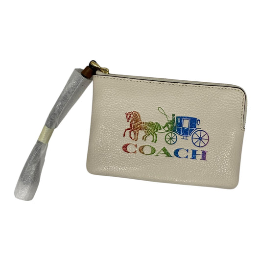 Wristlet Designer By Coach In Cream, Size:Small