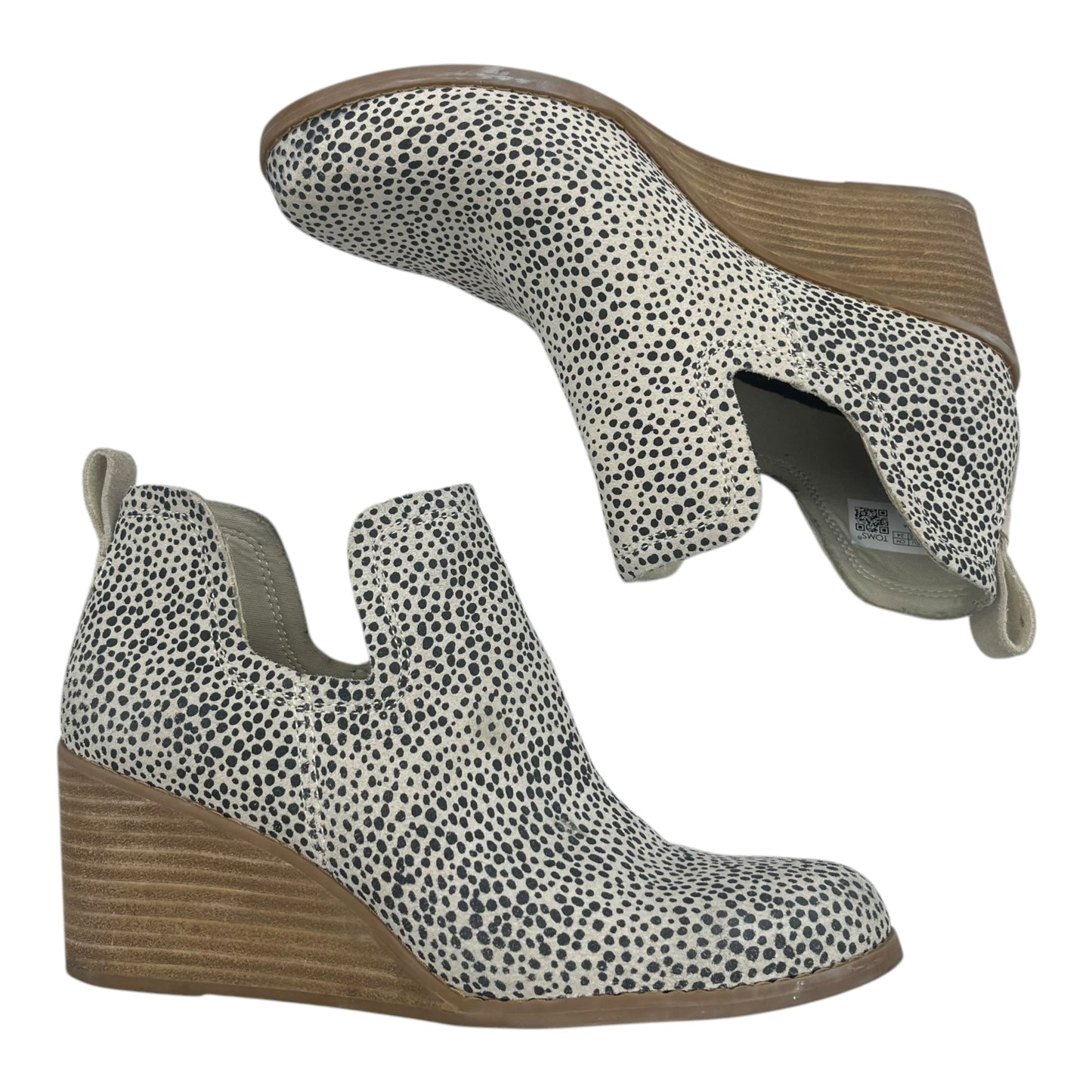 Boots Ankle Heels By Toms In Animal Print, Size:7