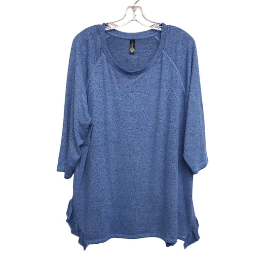 BLUE TOP 3/4 SLEEVE by LANE BRYANT Size:L