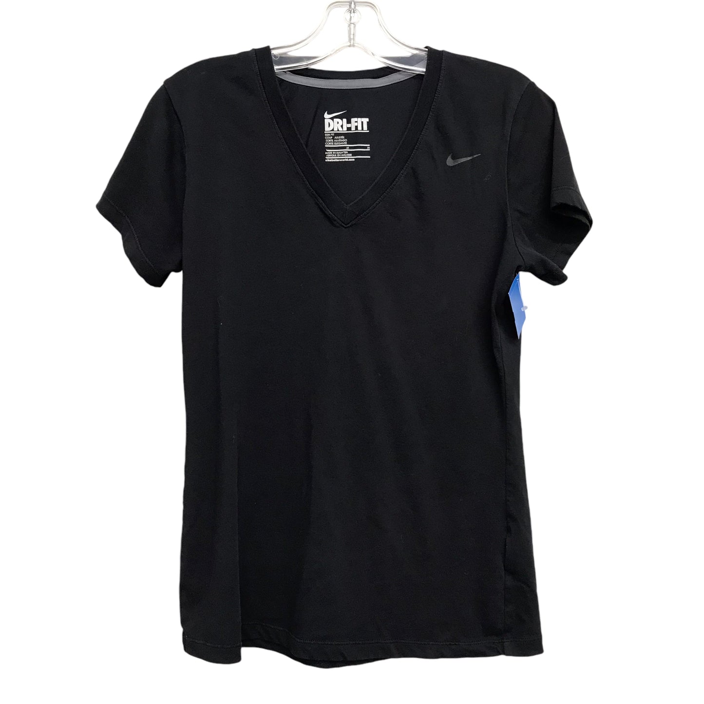 Athletic Top Ss By Nike Apparel In Black, Size:M