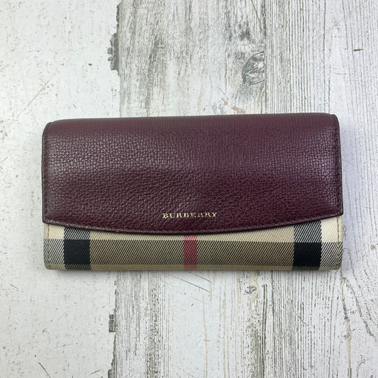 Wallet Luxury Designer By Burberry, Size: Medium