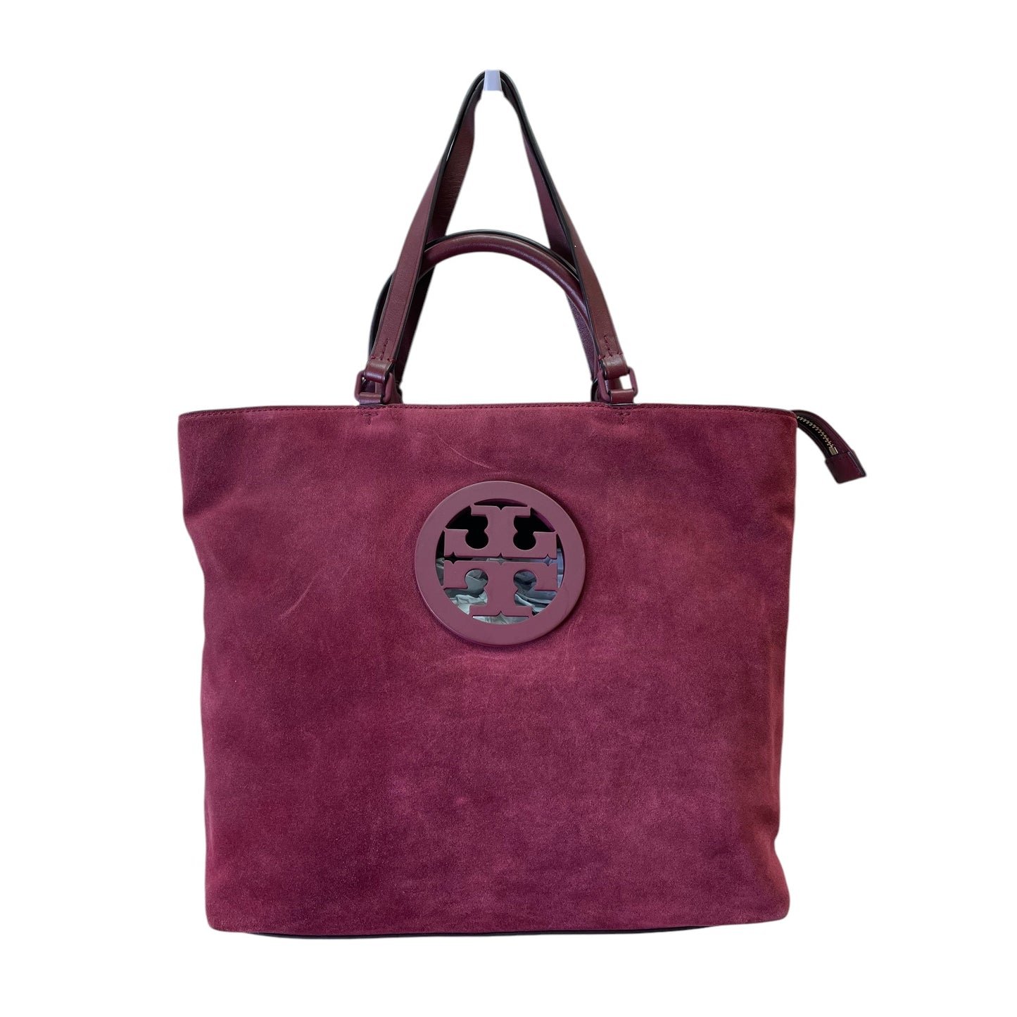 Handbag Designer By Tory Burch In Maroon, Size:Medium