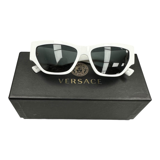 Sunglasses Luxury Designer By Versace In White