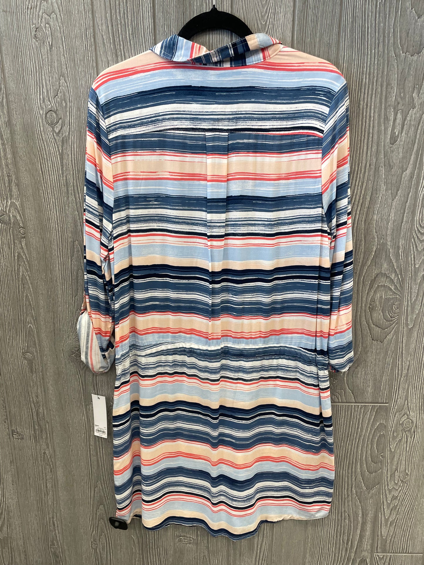 Dress Casual Midi By Sonoma In Striped Pattern, Size: L