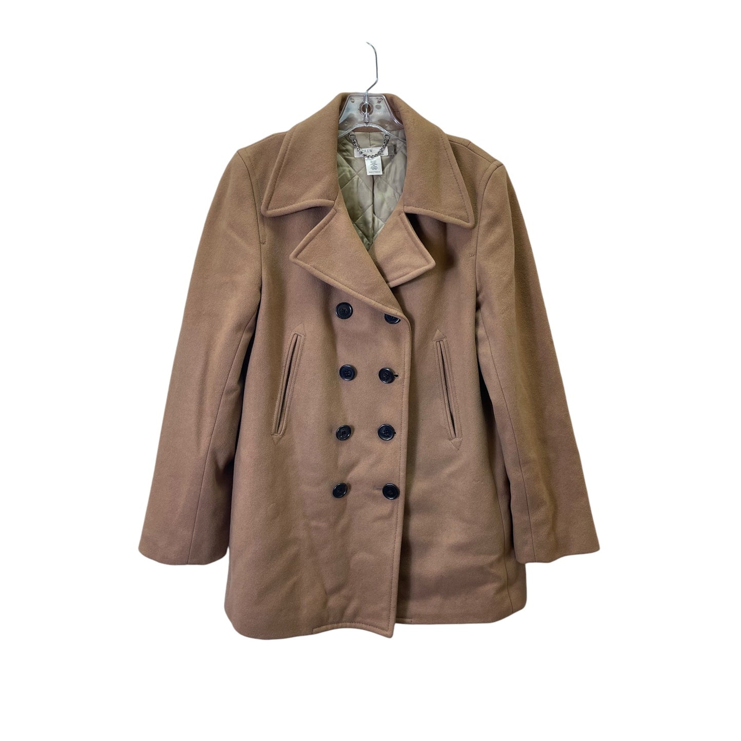 Coat Peacoat By J. Crew In Tan, Size:L