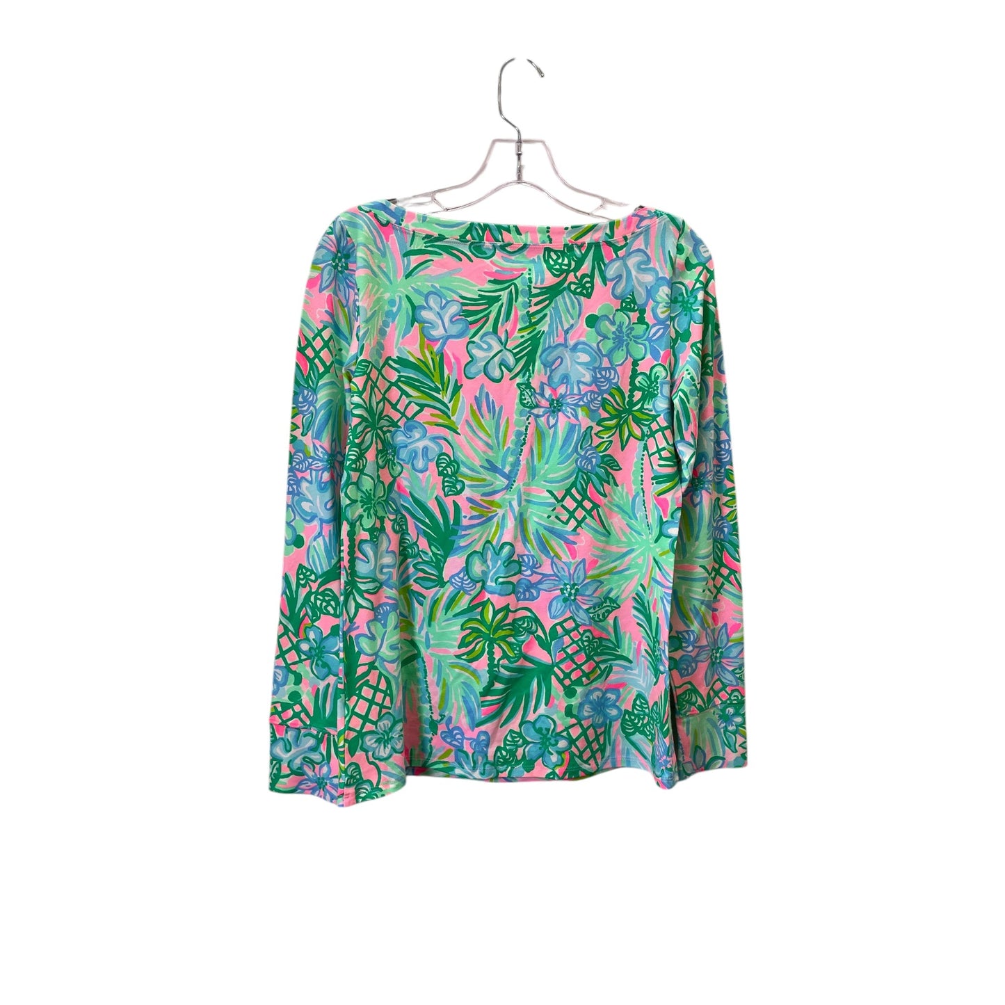 Top Ls Designer By Lilly Pulitzer In Green & Pink, Size:M