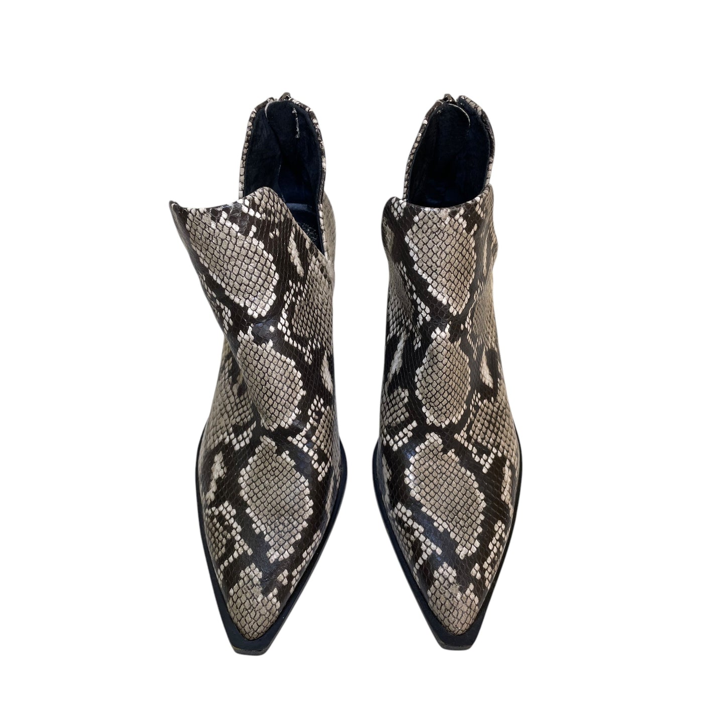 Boots Ankle Heels By Vince Camuto In Snakeskin Print, Size:8.5