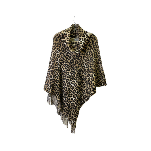 Poncho By Chicos In Animal Print, Size:Osfm