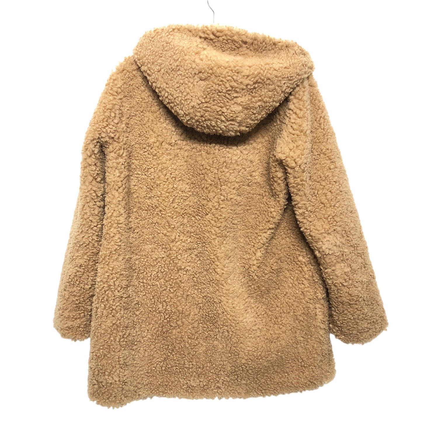 Coat Faux Fur & Sherpa By Isaac Mizrahi Live Qvc In Tan, Size:10