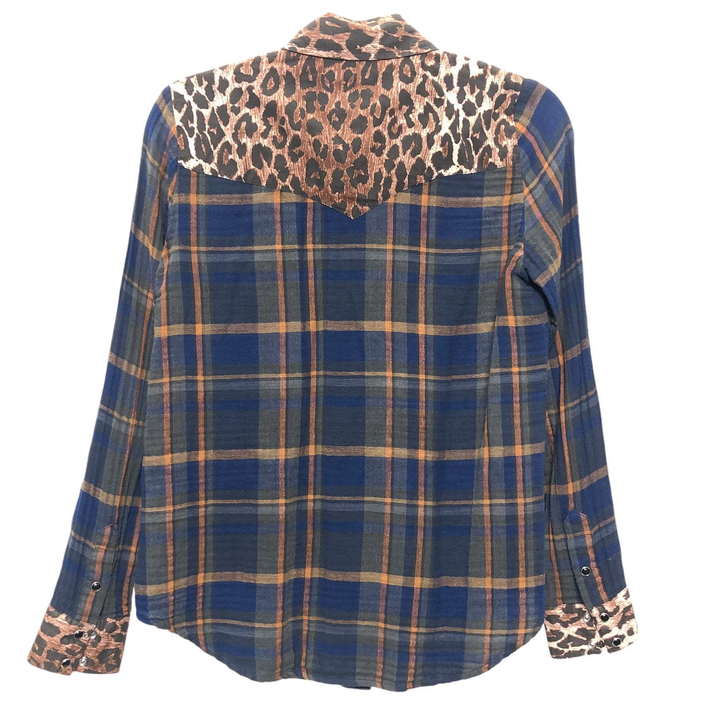 Top Ls By Johnny Was In Blue & Brown, Size:Xxs