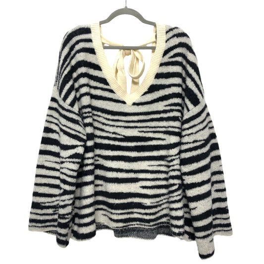 Sweater By Pol In Black & Cream, Size:L