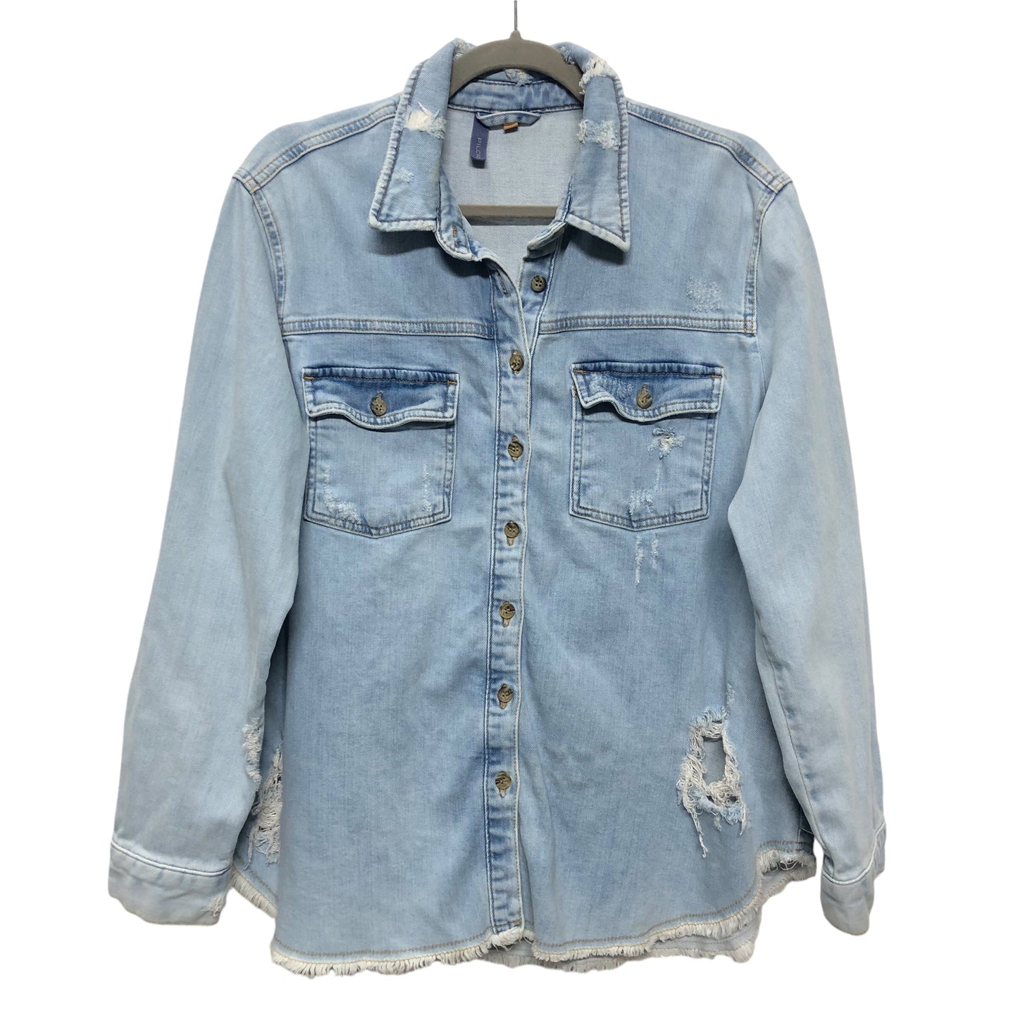 Jacket Denim By Pilcro In Blue Denim, Size:M