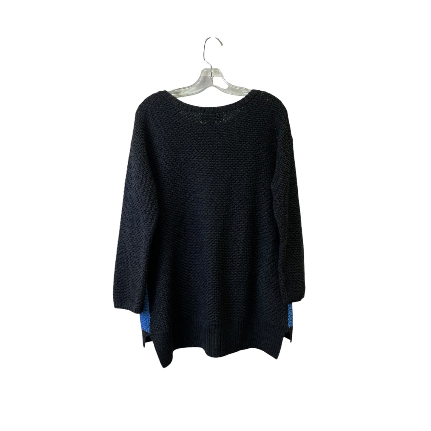 Sweater Luxury Designer By St John Knits In Black & Blue, Size:M