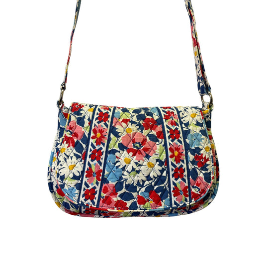 Handbag By Vera Bradley In Blue & Red & White, Size:Medium