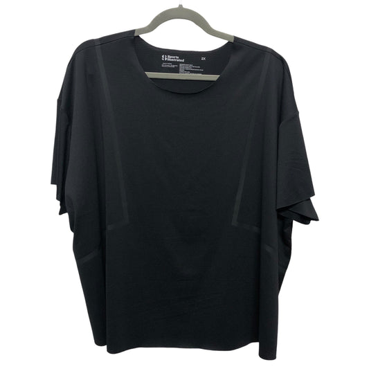 Athletic Top Ss By Clothes Mentor In Black, Size:2X