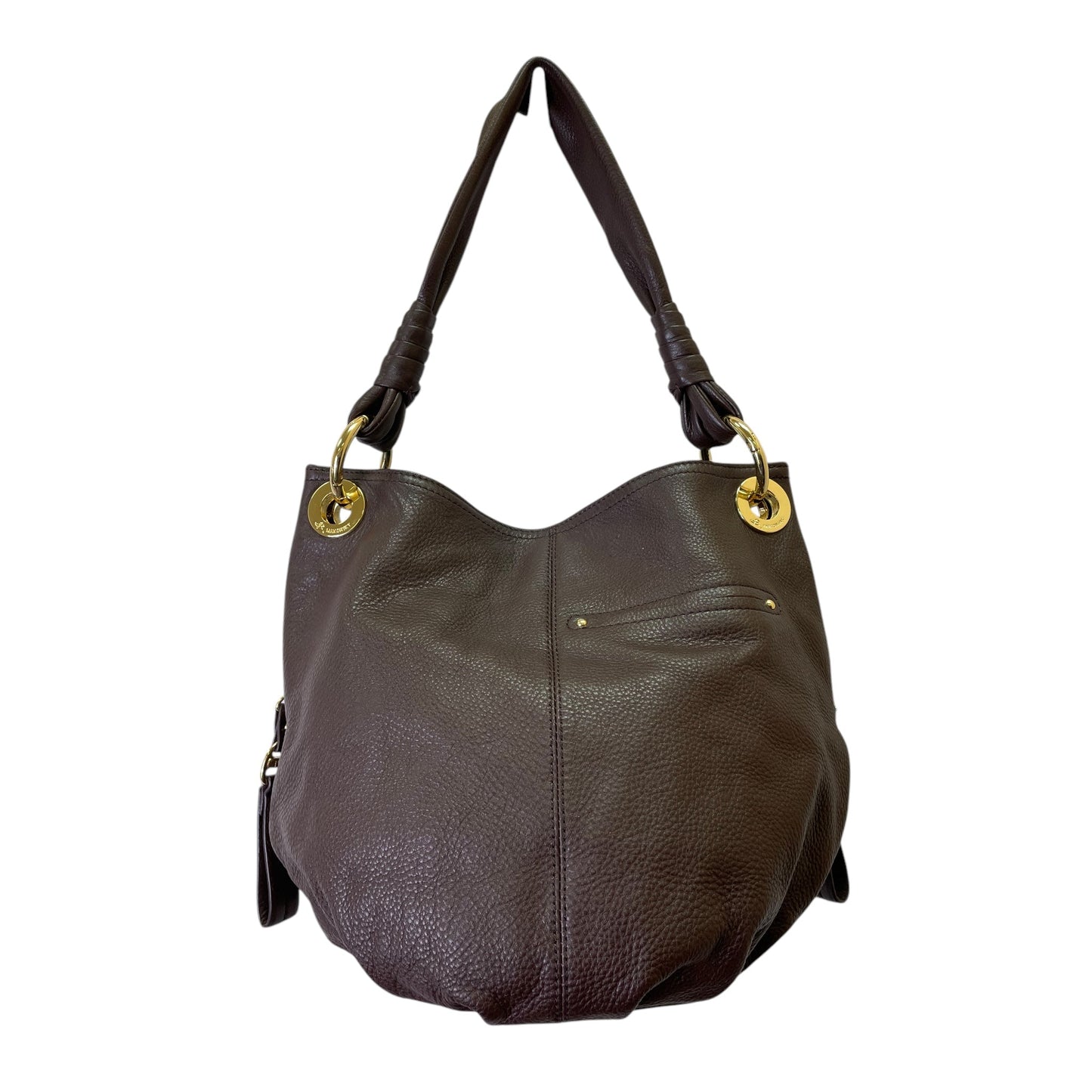 Handbag Leather By B. Makowsky In Brown, Size:Large