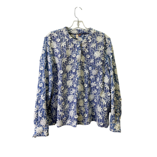 Top Ls By Pilcro In Blue & White, Size:M