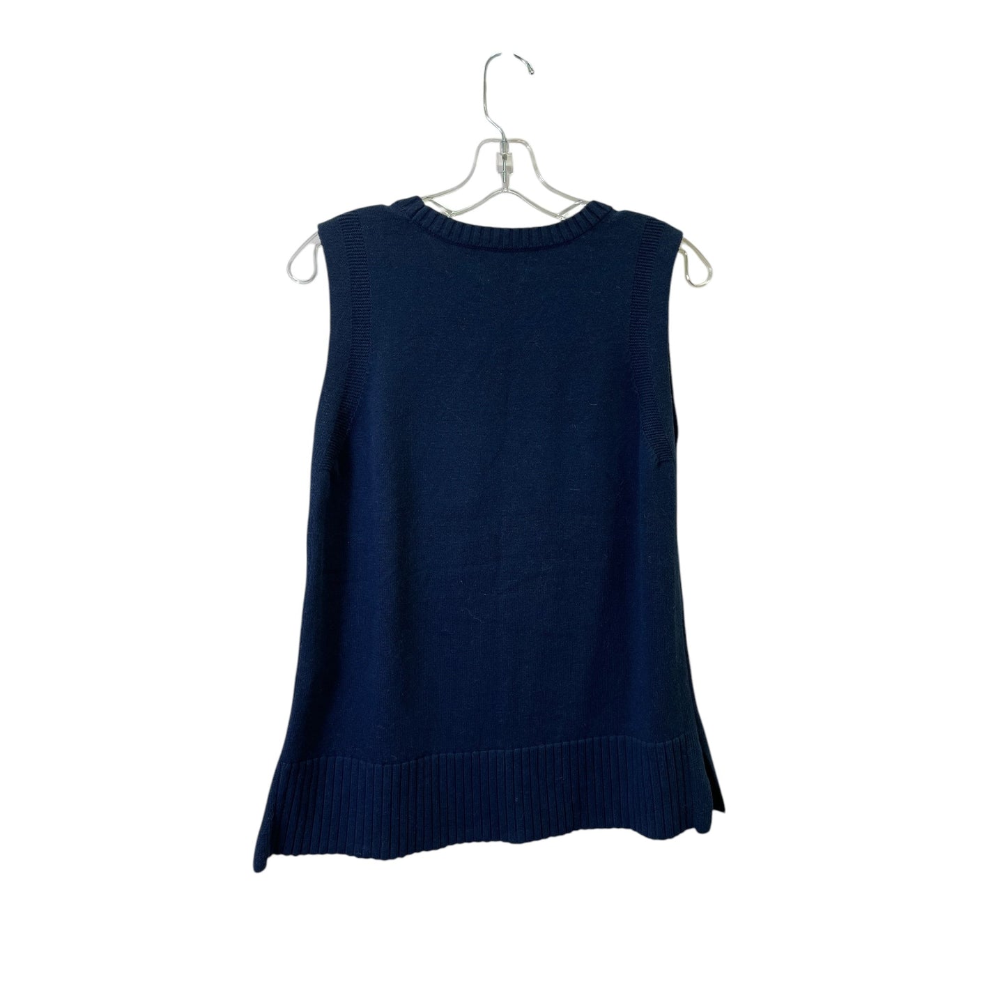 Vest Sweater By Croft And Barrow In Navy, Size:L